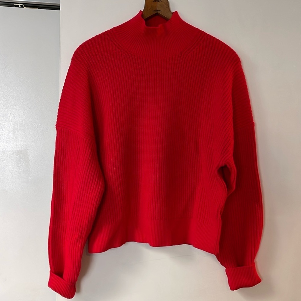 J Crew Ribbed Mock-neck Sweater